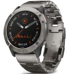 010-02157-24 | Garmin Fenix 6X Pro Solar Edition Titanium 51 mm watch | Buy Now