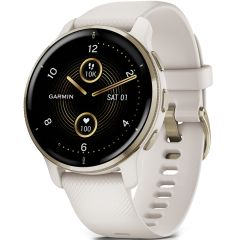 010-02496-12 | Garmin Venu 2 Plus Ivory Cream Gold 43 mm watch | Buy Now