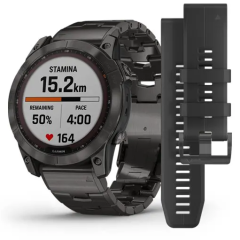 010-02541-27 | Garmin Fenix 7X Sapphire Solar Edition Carbon Grey DLC Titanium 51 mm watch | Buy Now