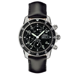 103.061 X33 | Sinn 130 St Sa Instrument Chronographs Black Dial Leather 41mm watch. Buy Online