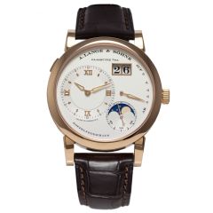 109.032F | A. Lange & Sohne Lange 1 Moon Phase pink gold case and folding clasp watch. Buy Now
