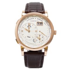 116.032G | A. Lange & Sohne Lange 1 Time Zone German dial pink gold watch. Buy Online