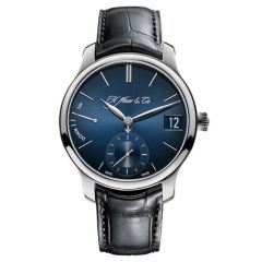 1341-0303 | H. Moser & Cie Endeavour Perpetual Calendar Midnight Blue Fume 40.8 mm watch. Buy Online