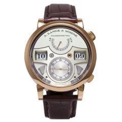 145.032F | A. Lange & Sohne Zeitwerk Striking Time pink gold case and folding clasp watch. Buy Online