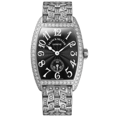 Franck Muller Cintree Curvex Diamonds 25.1 x 35.1 mm 1750 S6 D F PT BLK BR