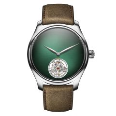 1804-0214 | H. Moser & Cie Endeavour Tourbillon Concept Cosmic Green Fume 42 mm watch. Buy Online