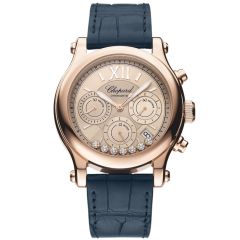 274653-5001 | Chopard Happy Sport Chrono Gold Diamonds Automatic 40 mm watch. Buy Online