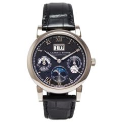 310.026FE | A. Lange & Sohne Langematik Perpetual Calendar English dial white gold case and folding clasp watch. Buy Online
