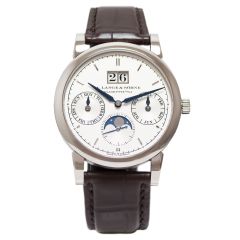 330.026FE | A. Lange & Sohne Saxonia Annual Calendar English dial white gold case and folding clasp watch. Buy Online
