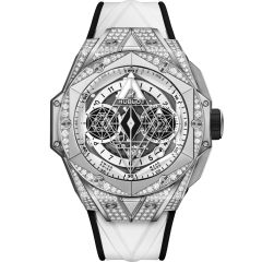 418.NX.2001.RX.1604.MXM20 | Hublot Big Bang Sang Bleu II Titanium White Pave 45 mm watch. Buy Online