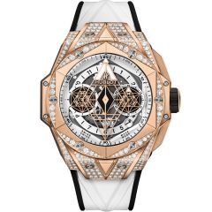 Hublot Big Bang Sang Bleu II King Gold White Pave 45 mm 418.OX.2001.RX.1604.MXM20