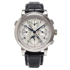 421.025FE | A. Lange & Sohne 1815 Rattrapante Perpetual Calendar English dial platinum case and folding clasp watch. Buy Online