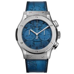 521.NX.050B.VR.BER18 | Hublot Classic Fusion Berluti Scritto Ocean Blue 45mm watch. Buy Online