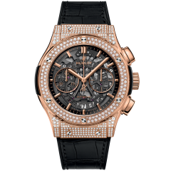 525.OX.0180.LR.1704 | Hublot Classic Fusion Aerofusion King Gold Pave 45 mm watch. Buy Online