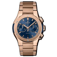540.OX.7180.OX | Hublot Classic Fusion Chronograph King Gold Blue Bracelet 42 mm watch. Buy Online