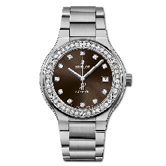 568.NX.897M.NX.1204 | Hublot Classic Fusion Titanium Brown Diamonds Bracelet 38 mm watch. Buy Online