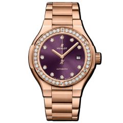 585.OX.898V.OX.1204 | Hublot Classic Fusion King Gold Purple Diamonds Bracelet 33 mm watch. Buy Online