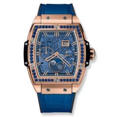 647.OX.5181.LR.1201 | Hublot Spirit Of Big Bang Moonphase King Gold Dark Blue 42 mm watch. Buy Online