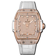 665.OE.9010.LR.1604 | Hublot Spirit Of Big Bang King Gold White Full Pave 39 mm watch. Buy Online
