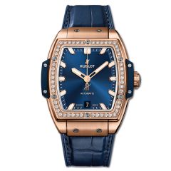 665.OX.7180.LR.1204 | Hublot Spirit Of Big Bang King Gold Blue Diamonds 39 mm watch. Buy Online