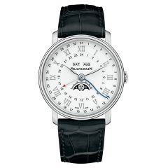 6676-1127-55B | Blancpain Villeret Quantieme Complet GMT 40 mm watch. Buy Online