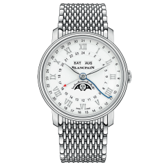 6676-1127-MMB | Blancpain Villeret Quantieme Complet GMT 40 mm watch. Buy Online