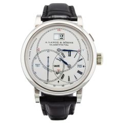 180.026FE | A. Lange & Sohne Richard Lange Perpetual Calendar Terraluna English dial white gold case and folding clasp watch. Buy Online