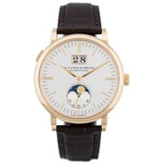 384.032 | A. Lange & Sohne Saxonia Moon Phase pink gold watch. Buy Online