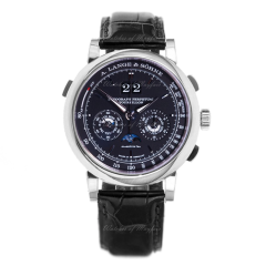 740.036FE | A. Lange & Sohne Datograph Perpetual Calendar Tourbillon English dial platinum case and folding clasp watch. Buy Online