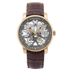 1NEAR.S01A.D135A | Arnold & Son Nebula 18K Red gold case, brown alligator leather strap watch. Buy Online