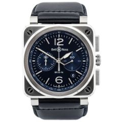 BR0394-BLU-ST/SCA | Bell & Ross Br 03-94 Blue Steel 42 mm watch. Buy Now