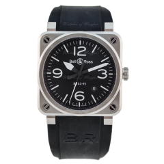 BR0392-BLC-ST Bell & Ross Br 03-92 Steel 42 mm watch. Buy Now