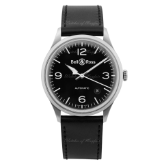 BRV192-BL-ST/SCA | Bell & Ross BR V1-92 Black Steel 38.5 mm watch. Buy Now