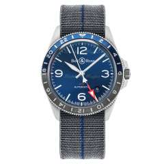 BRV293-BLU-ST/SF | Bell & Ross BR V2-93 GMT Blue 41 mm watch | Buy Now