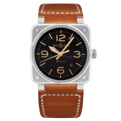 BR0392-ST-G-HE/SCA | Bell & Ross BR 03-92 Golden Heritage 42 mm watch | Buy Online