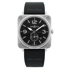 BRS-BLC-ST-SRB | Bell & Ross BR S Quartz Steel 39 mm watch. Buy Online