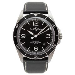BRV292-BL-ST/SCA | Bell & Ross Br V2-92 Black Steel 41 mm watch. Buy Now