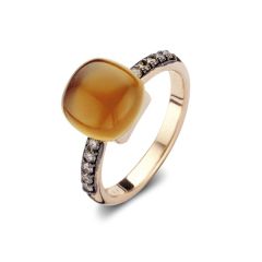 20R93RCGNMPBRDBR | Buy BIGLI Mini Sweety Rose Gold Quartz Diamond Ring