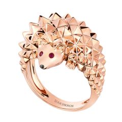 JRG02186|Boucheron Animaux de Collection Pink Gold Ruby Diamond Ring