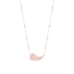 JPN00602 | Buy Boucheron Plume de Paon Pink Gold Diamond Pendant