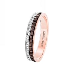 Boucheron Quatre Pink, White, and Yellow Gold and Brown PVD Diamond Ring JAL00243