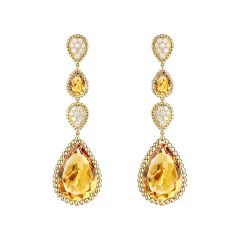 Boucheron Serpent Bohème Couleur Yellow Gold Citrine Diamond Earrings JCO01279