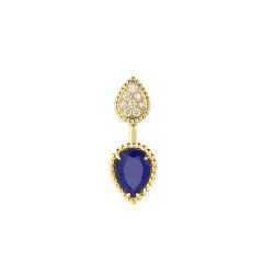 Boucheron Serpent Bohème Couleur Yellow Gold Diamond Lapis Lazuli Single Earring JCO01427