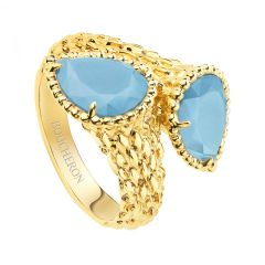 Boucheron Serpent Boheme Couleur Yellow Gold Turquoise Ring JRG02862