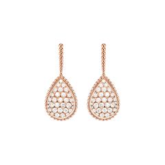 Boucheron Serpent Boheme Pink Gold Diamond Earrings JCO01237