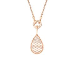 Boucheron Serpent Boheme Pink Gold Diamond Pendant JCL00931