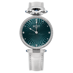 AS36062-SD12 | Bovet The Miss Audrey Teal Blue Guilloche Automatic 36 mm watch | Buy Online 