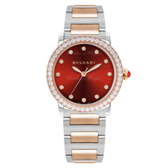 102478 | BVLGARI BVLGARI Steel & Pink Gold Automatic 33 mm watch. Buy Online