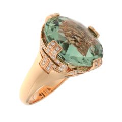 AN855248 | Buy Online Bvlgari Parentesi Rose Gold Quartz Diamond Ring