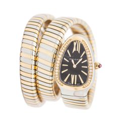 102099 | BVLGARI Serpenti Tubogas Steel & Pink Gold Quartz 35 mm watch | Buy Online